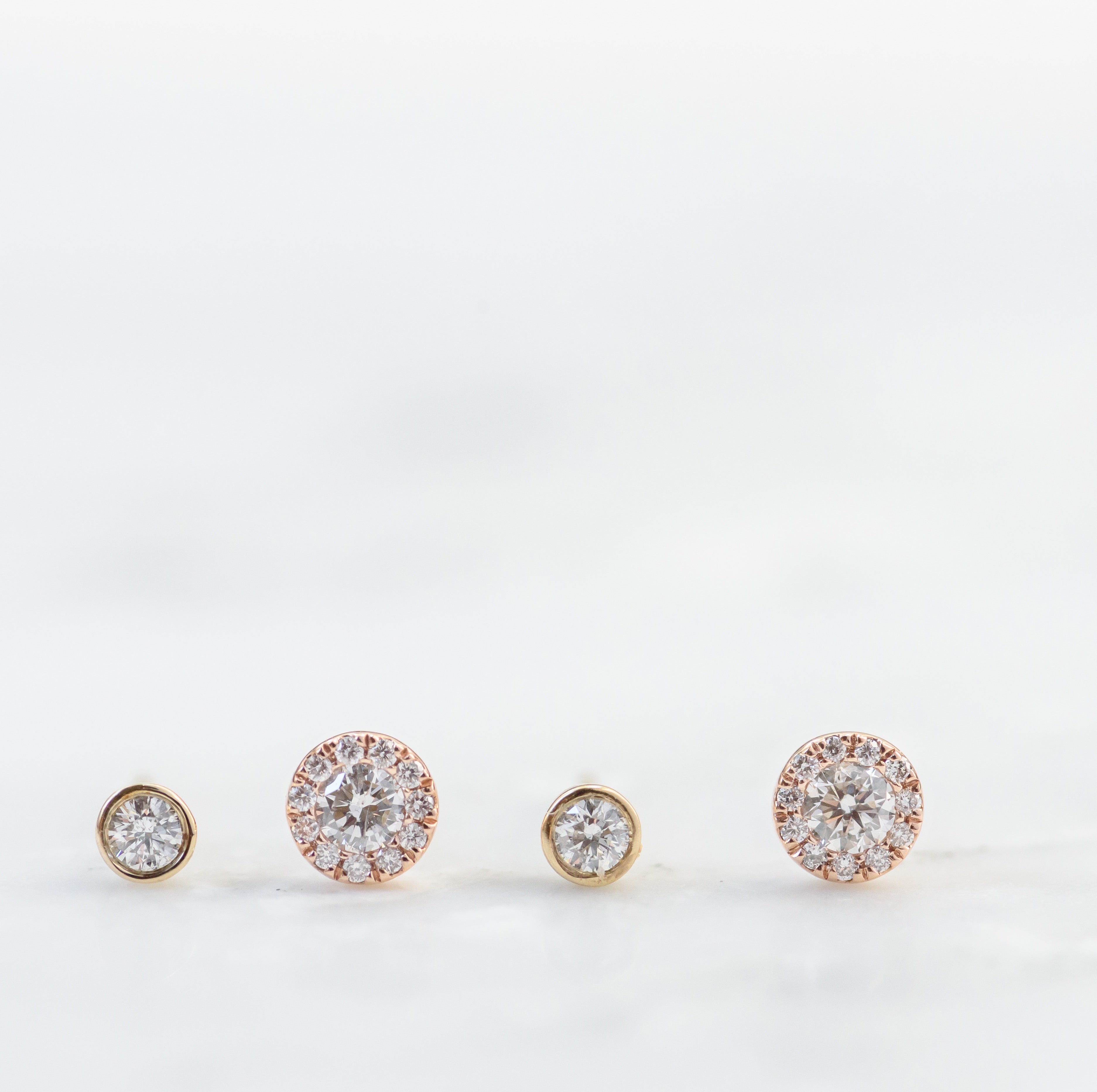 Zoey and Audrey Diamond Stud Earrings